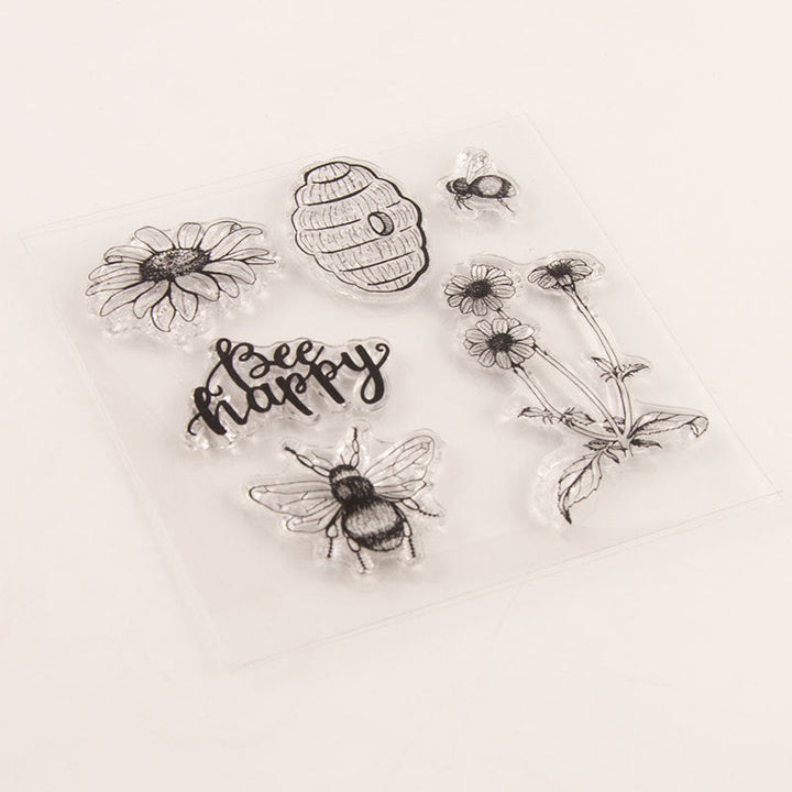Kokorosa Bee and Flower Clear Stamps