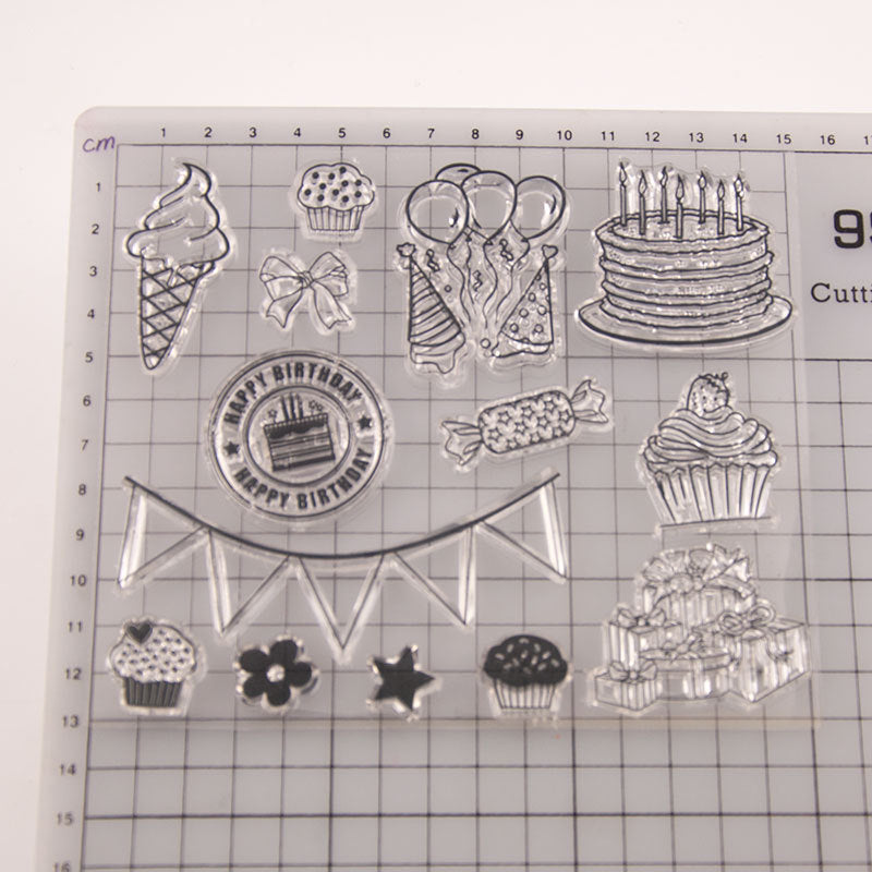 Kokorosa Birthday Set Clear Stamps