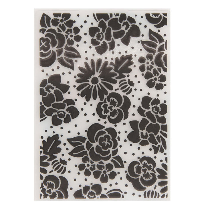 Kokorosa Blooming Flowers Plastic Embossing Folder