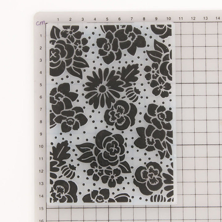 Kokorosa Blooming Flowers Plastic Embossing Folder