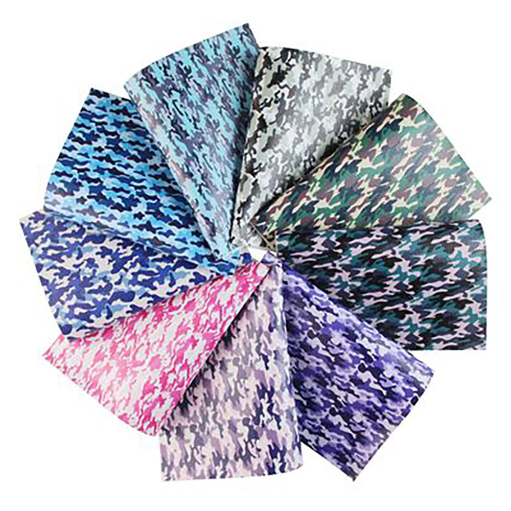 Kokorosa Camouflage Pattern Faux Leather Material (9  Colors)