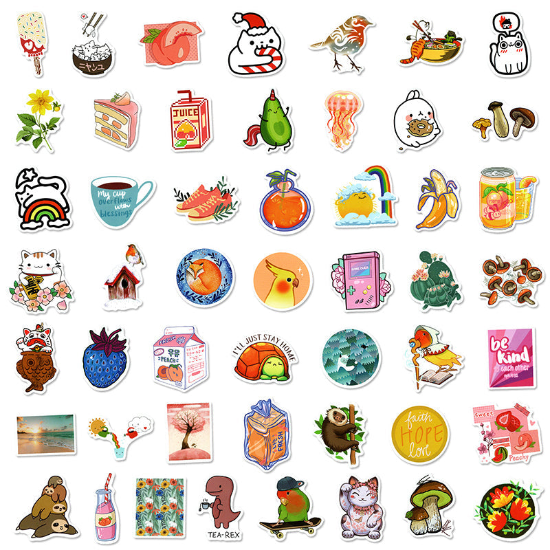Kokorosa Cartoon Lovely Animals Stickers (50pcs)
