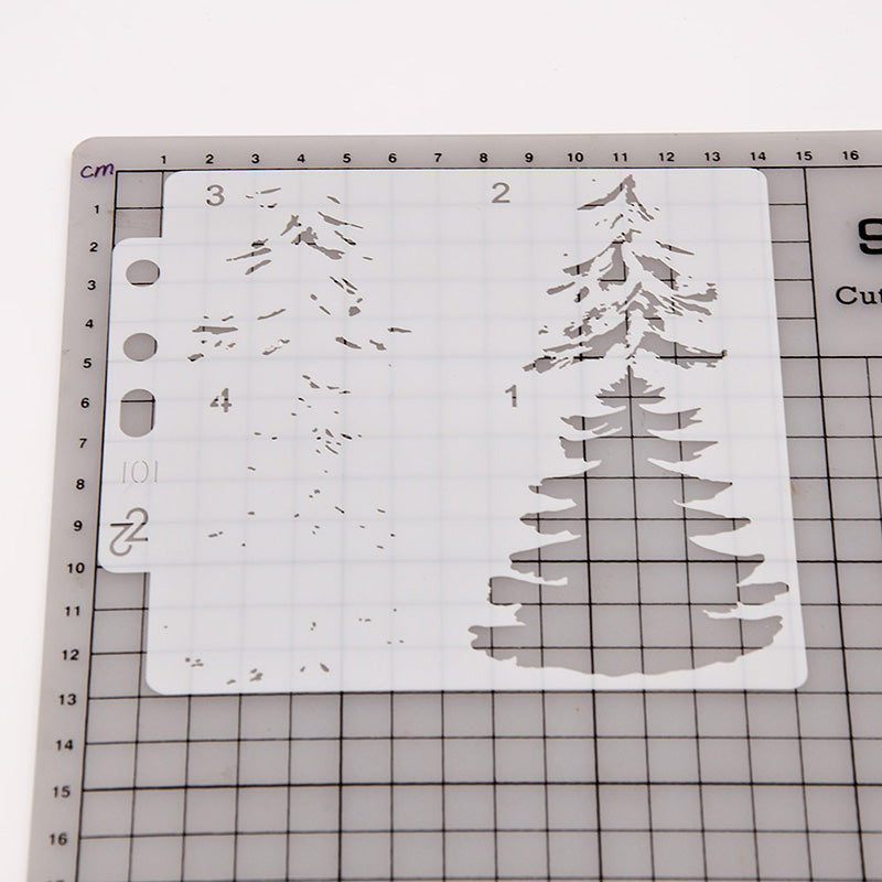 Kokorosa Christmas Pine Tree DIY Painting Hollow Stencil