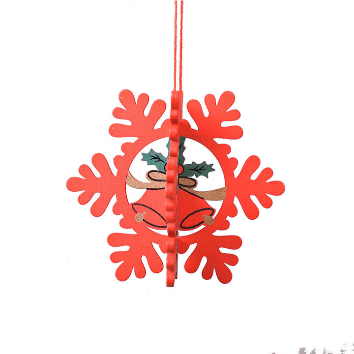 Kokorosa Wooden Decoration Christmas Snowflakes Door Pendant