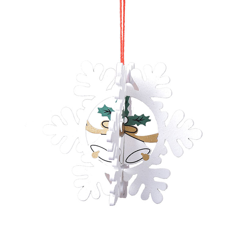 Kokorosa Wooden Decoration Christmas Snowflakes Door Pendant
