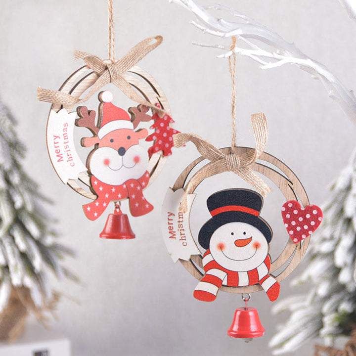 Kokorosa Wooden Decoration Christmas Tree Ornaments Door Pendant