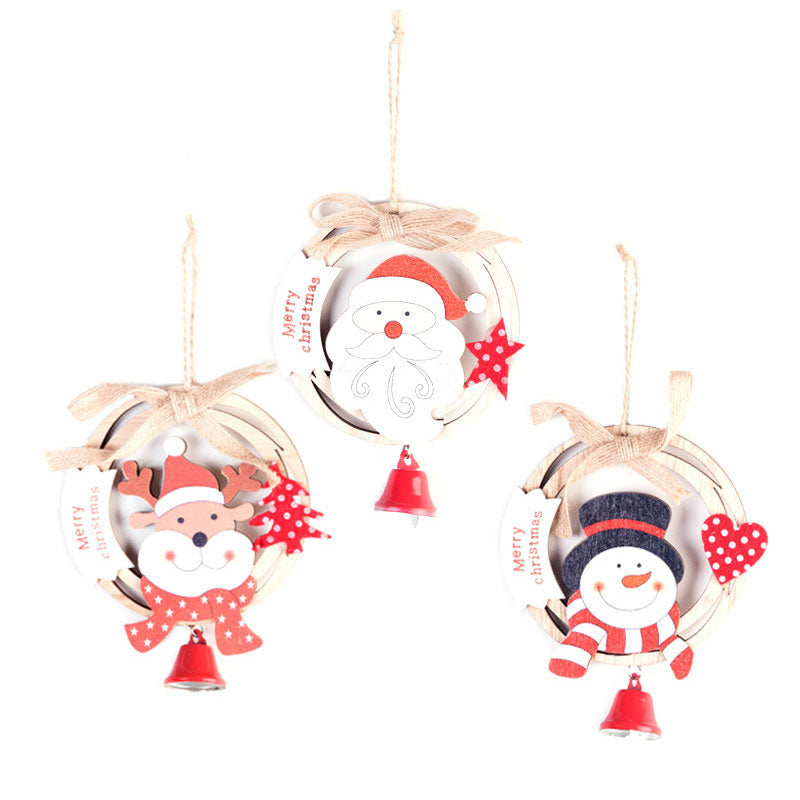 Kokorosa Wooden Decoration Christmas Tree Ornaments Door Pendant
