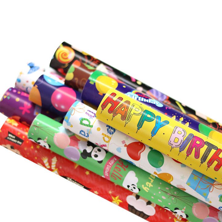 kokorosa Colorful Birthday Theme Wrapping Paper (10 Choices)