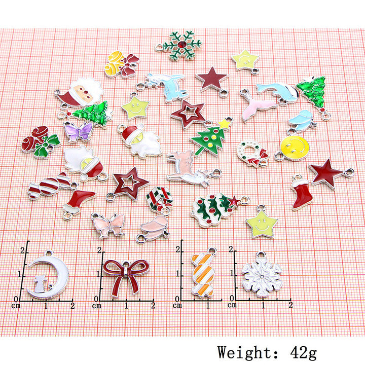 Kokorosa Colorful Christmas Drip Alloy Pendant Embellishments（35 Pcs）