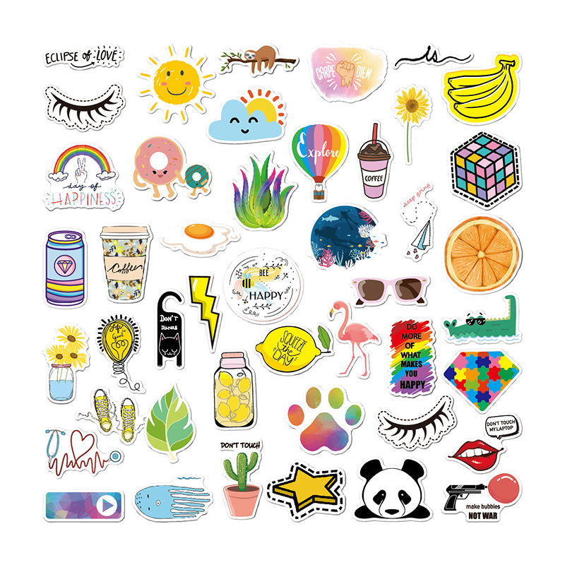 Kokorosa Colorful World Stickers (45pcs)