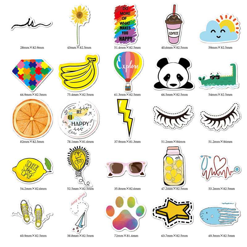 Kokorosa Colorful World Stickers (45pcs)