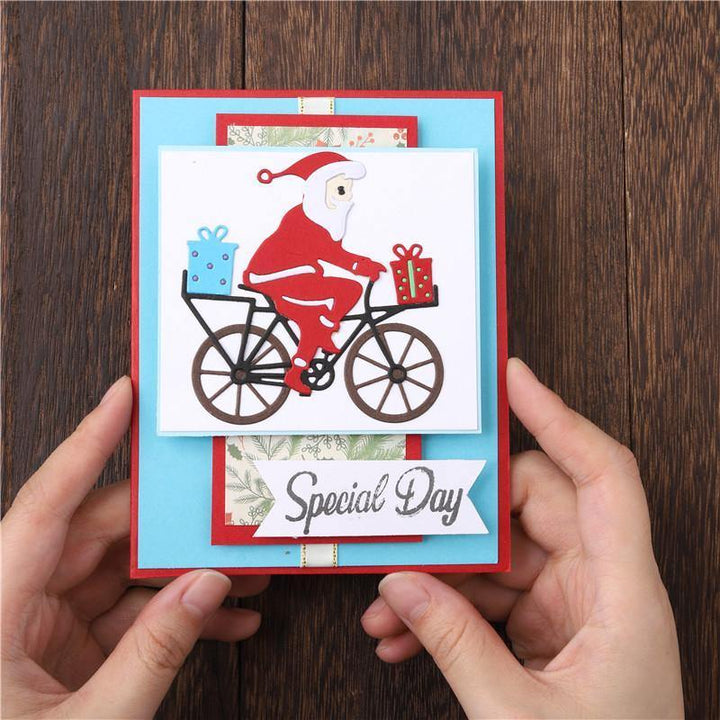 Bicycle Santa Claus Cutting Dies - kokorosastudio.com