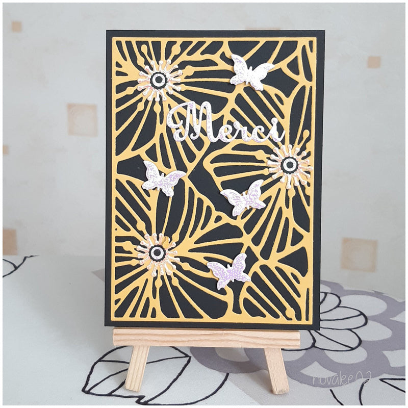 Kokorosa Metal Cutting Dies with Floral Frame Background