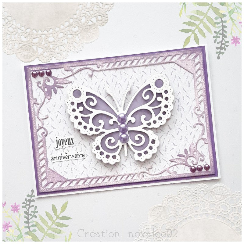Kokorosa Metal Cutting Dies With Rectangle Lace Border