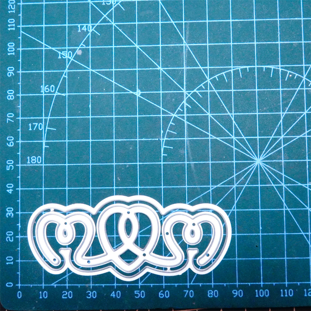 Kokorosa Metal Cutting Dies with Connected Hearts