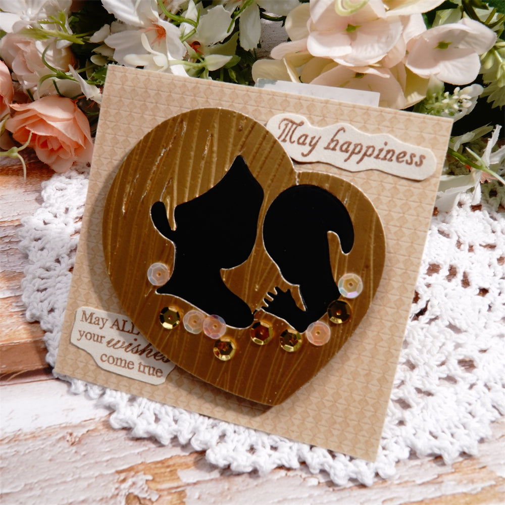 Kokorosa Metal Cutting Dies with Mother & Baby Heart Frame Board