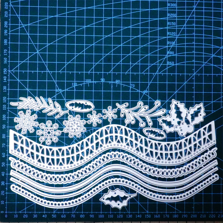 Kokorosa Metal Cutting Dies With Lace Wave Border