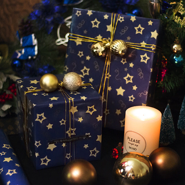 kokorosa Dark Blue Christmas Wrapping Paper (4 Choices)