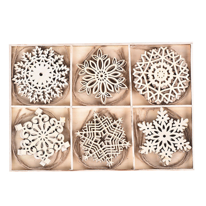 Kokorosa Wooden Decoration Doodle Snowflakes Door Pendant