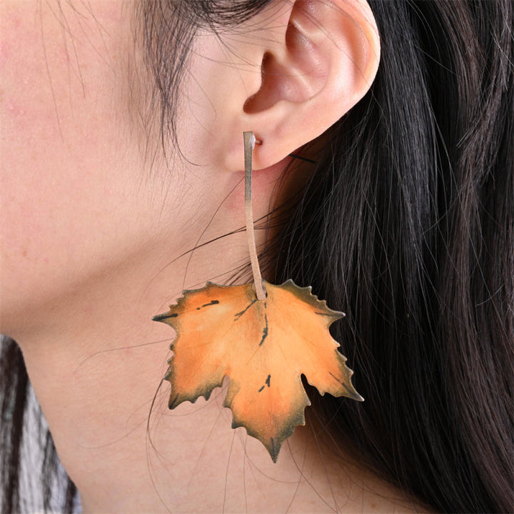 Kokorosa Earring Cutting Dies with Maple Leaf