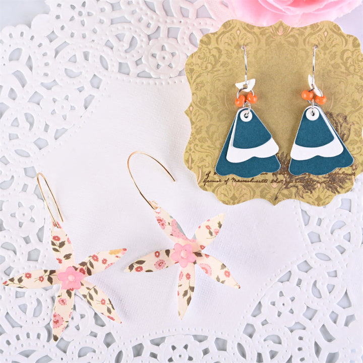 Kokorosa Earring Cutting Dies with Moon and Flowers