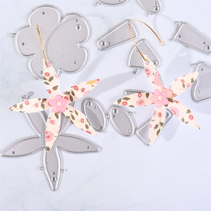 Kokorosa Earring Cutting Dies with Moon and Flowers