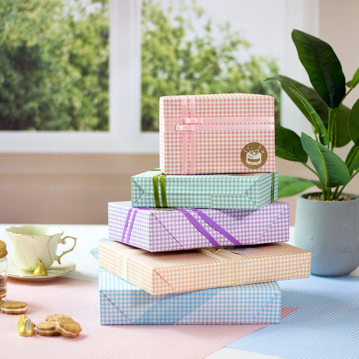 kokorosa Elegant Plaid Wrapping Paper (10 Choices)