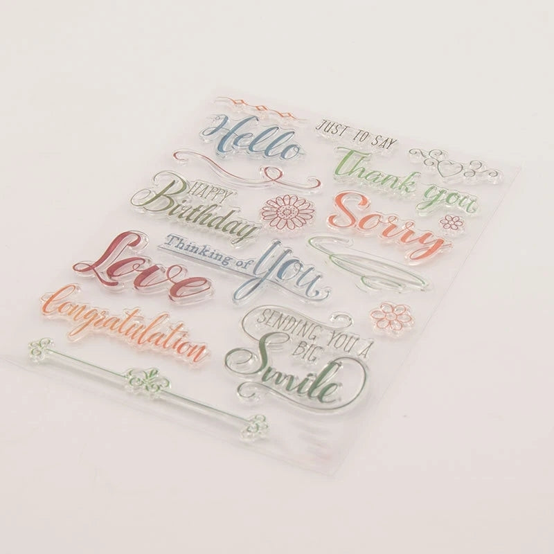 Kokorosa Everyday Phrases Clear Stamps