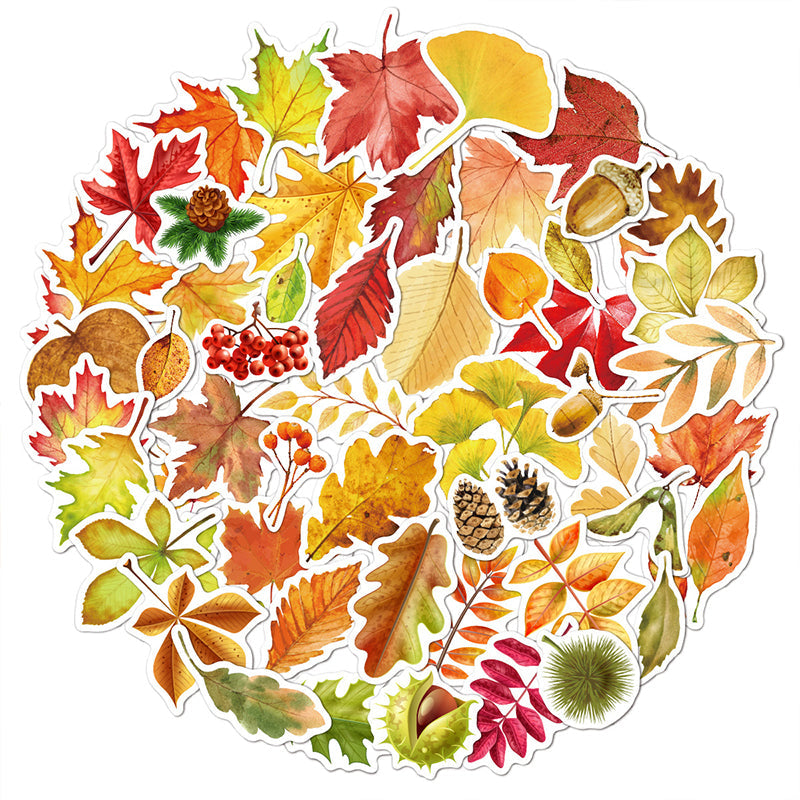 Kokorosa Falling Autumn Leaves Stickers (55 pcs)