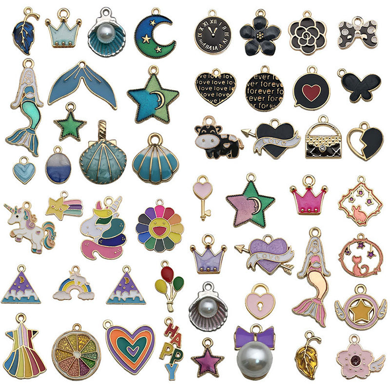 Kokorosa Fantasy Element Combination Ornaments Drip Alloy Pendant Embellishments（50 Pcs）