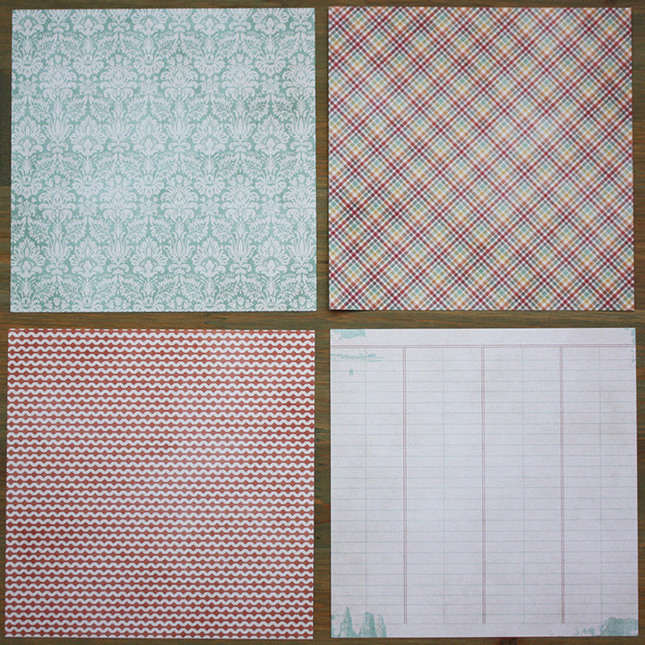 Kokorosa 24PCS DIY Scrapbook & Cardmaking Five Petal Flower Background Paper