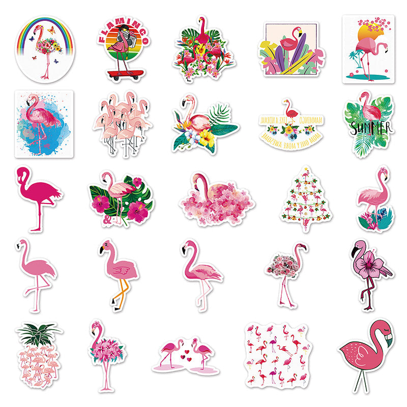 Kokorosa Flamingo Island Stickers (50pcs)