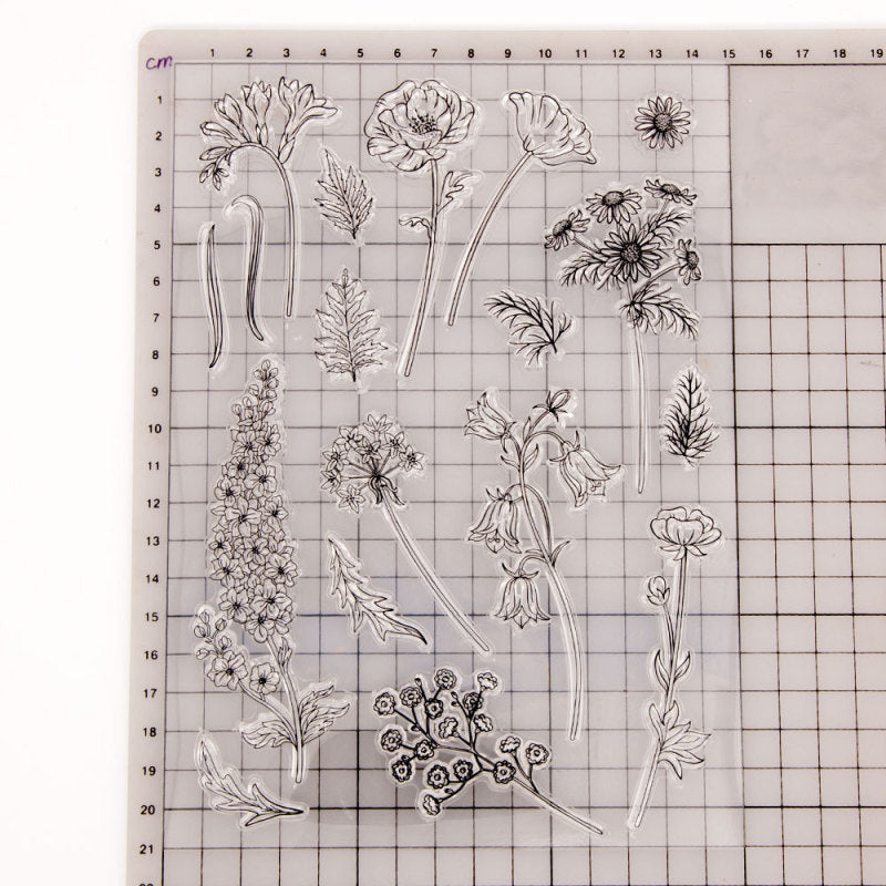 Kokorosa Flower Combination Clear Stamps