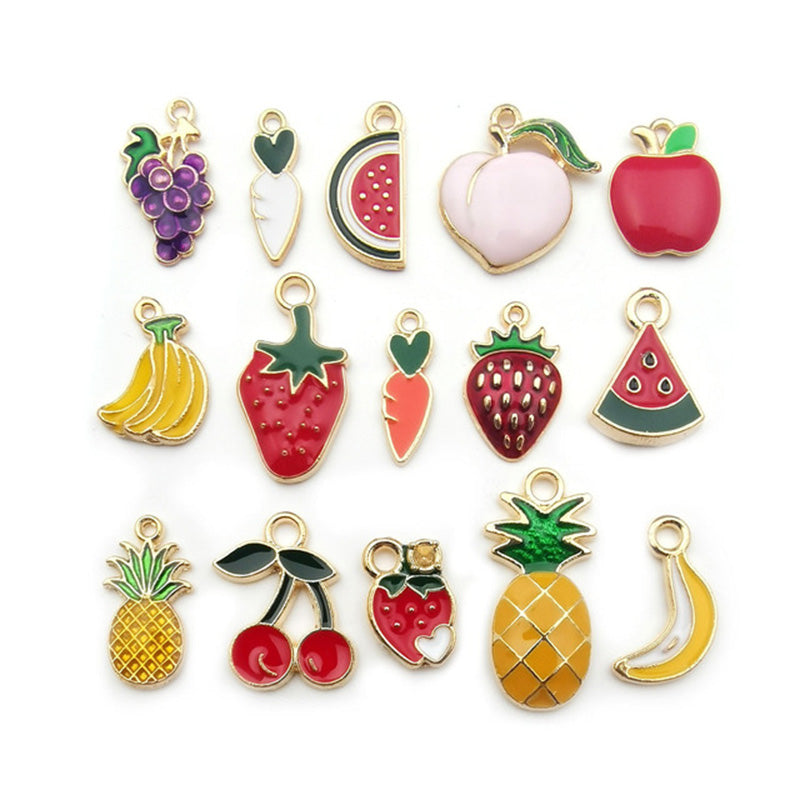 Kokorosa Fruits Ornaments Drip Alloy Pendant Embellishments（30 Pcs）