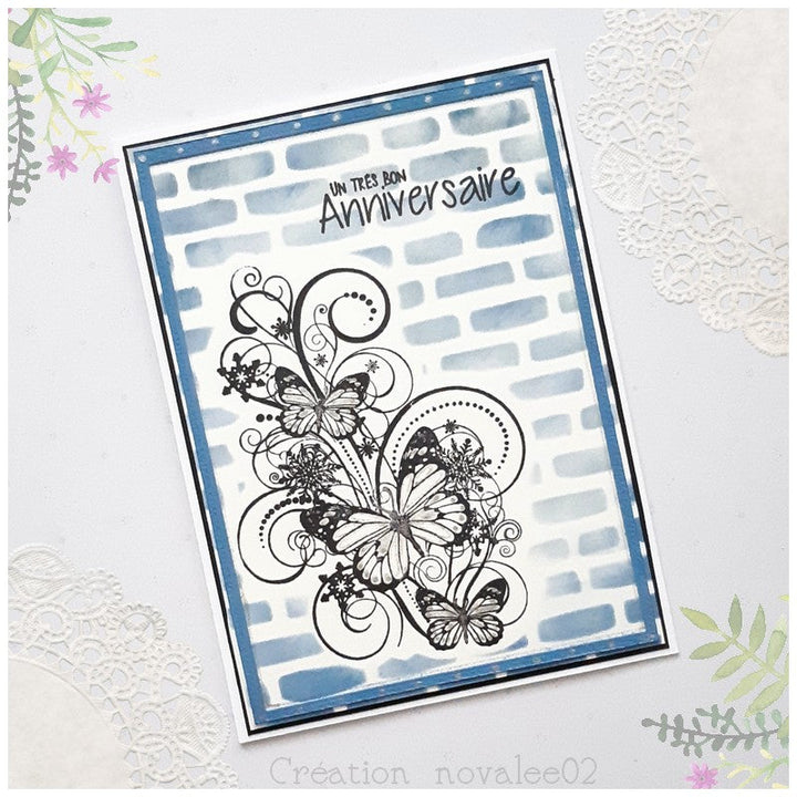 Kokorosa Butterflies and Flowers Clear Stamps