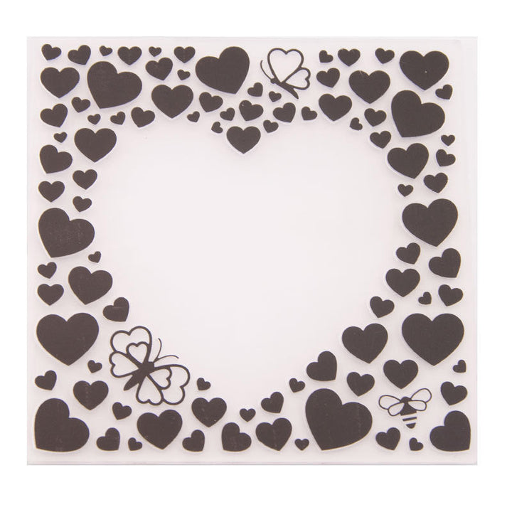 Kokorosa Love Heart Plastic Embossing Folder