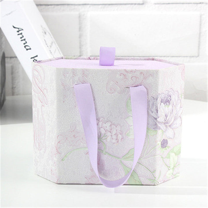 Kokorosa Hexagonal Cloth Pattern Drawer Type Gift Box