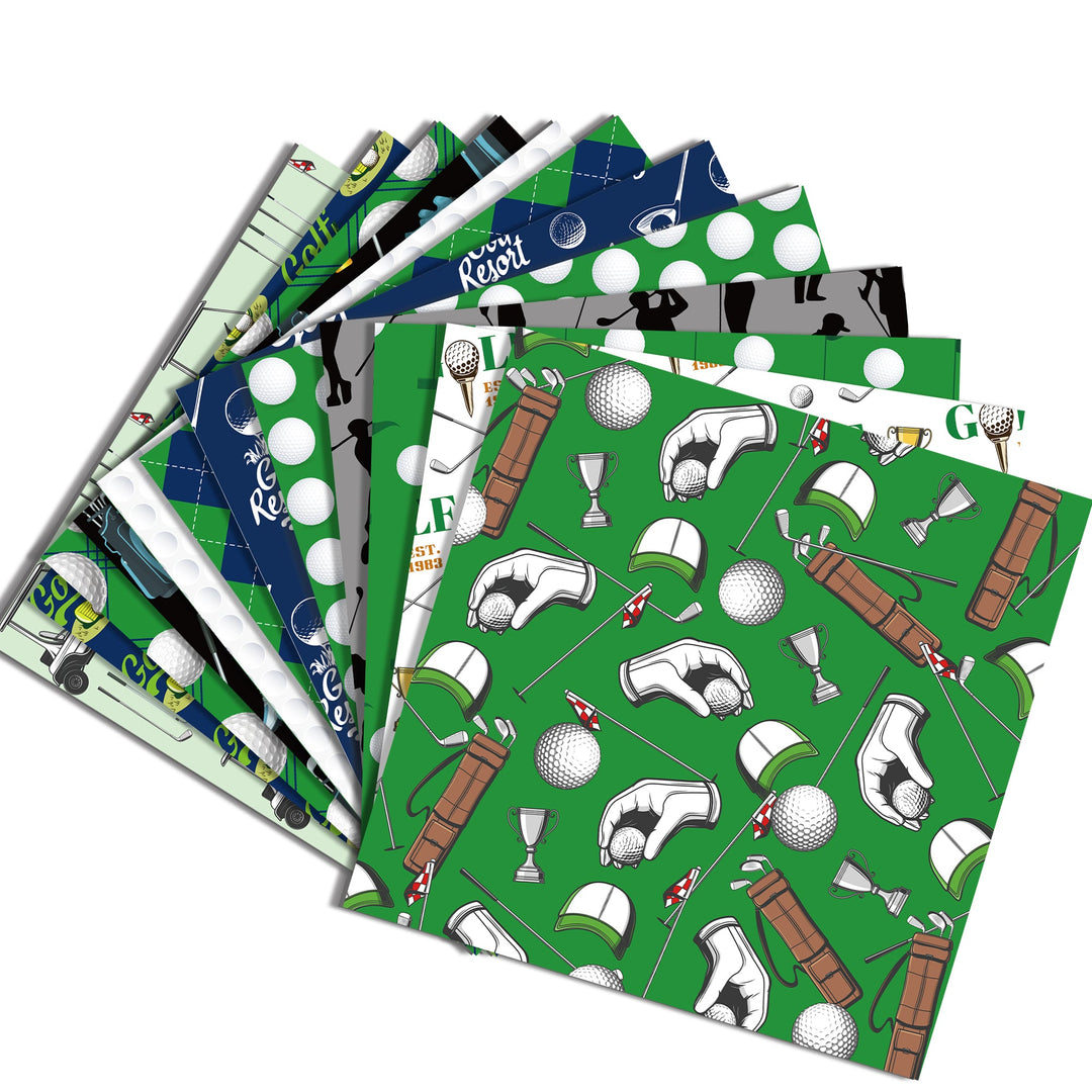 Kokorosa 24PCS 12" Golf Theme Scrapbook & Cardstock Paper