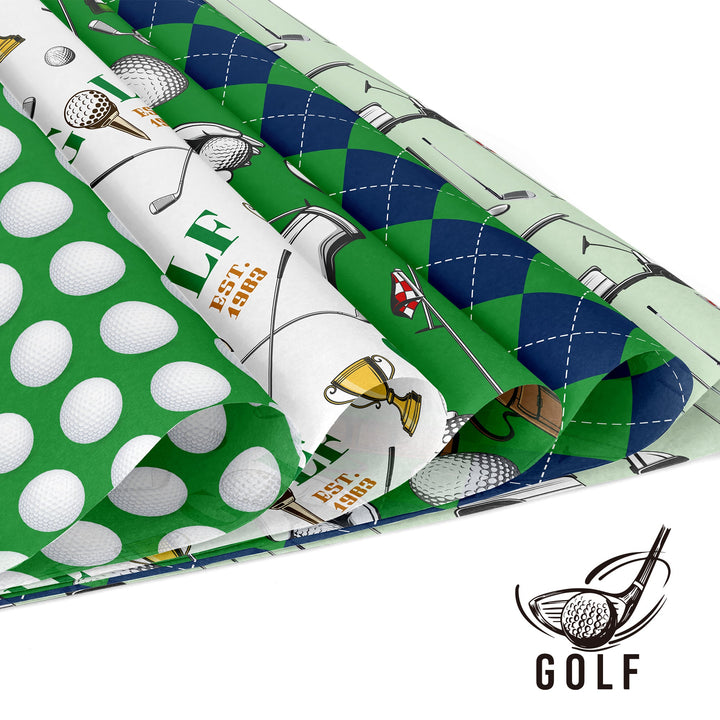 Kokorosa 24PCS 12" Golf Theme Scrapbook & Cardstock Paper