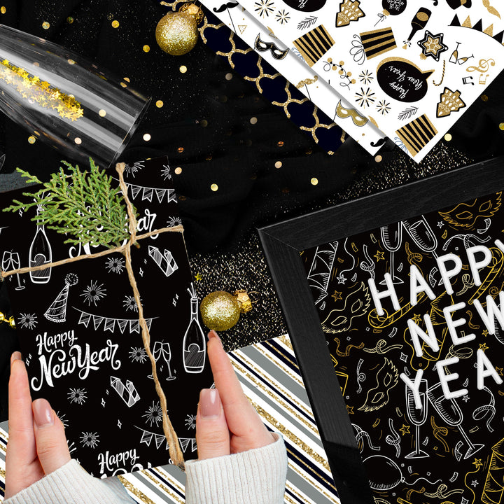 Kokorosa 24PCS 12" New Year Theme Scrapbook & Cardstock Paper
