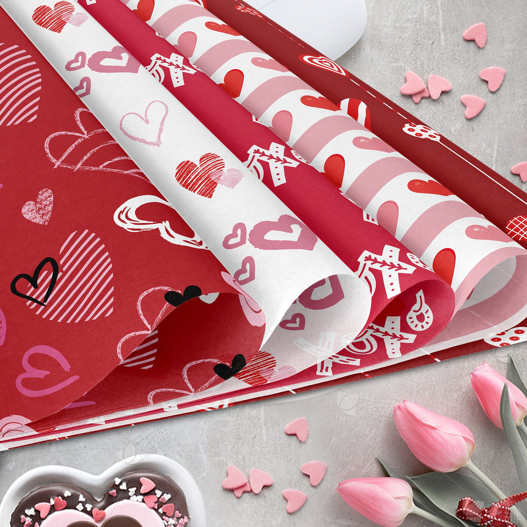 Kokorosa 24PCS 12" Valentine's Day Scrapbook & Cardstock Paper