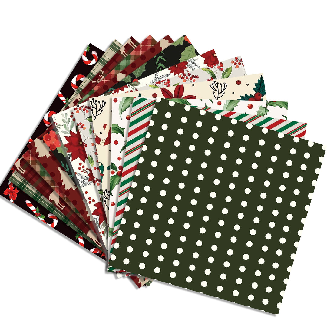 Kokorosa 24PCS 12" Welcome Christmas Scrapbook & Cardstock Paper
