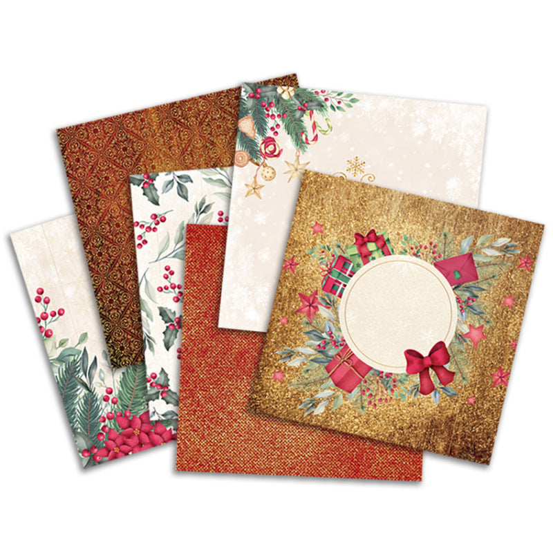 Kokorosa 24PCS 6" Christmas Season Scrapbook & Cardstock Paper