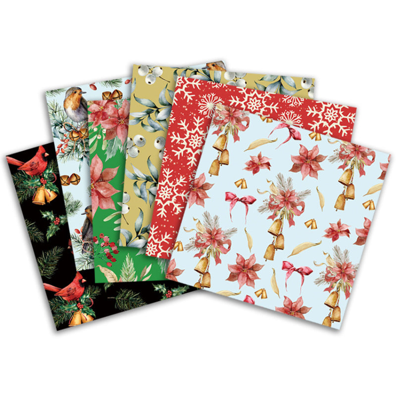 Kokorosa 24PCS 6" Merry Christmas Scrapbook & Cardstock Paper