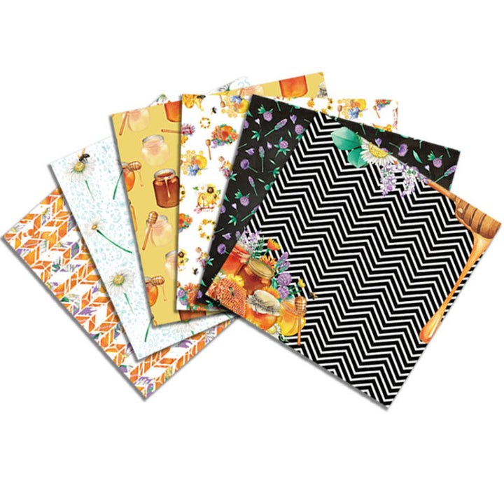 Kokorosa 24PCS 6" Oh Honey Scrapbook & Cardstock Paper