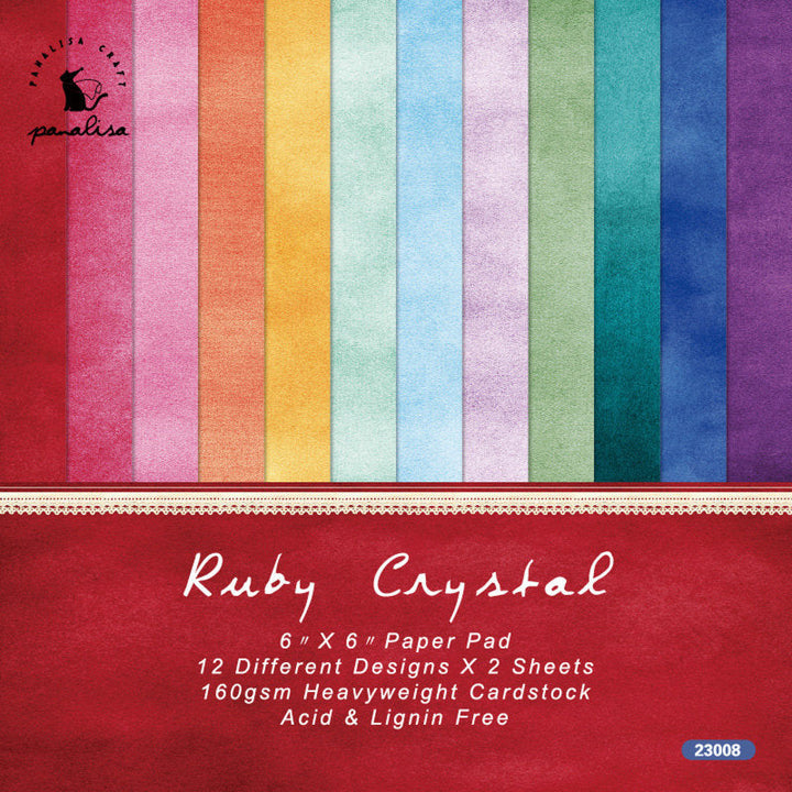 Kokorosa 24PCS 6" Ruby Crystal Scrapbook & Cardstock Paper