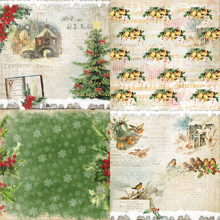 Kokorosa 24PCS 6" Winter Holiday Scrapbook & Cardstock Paper