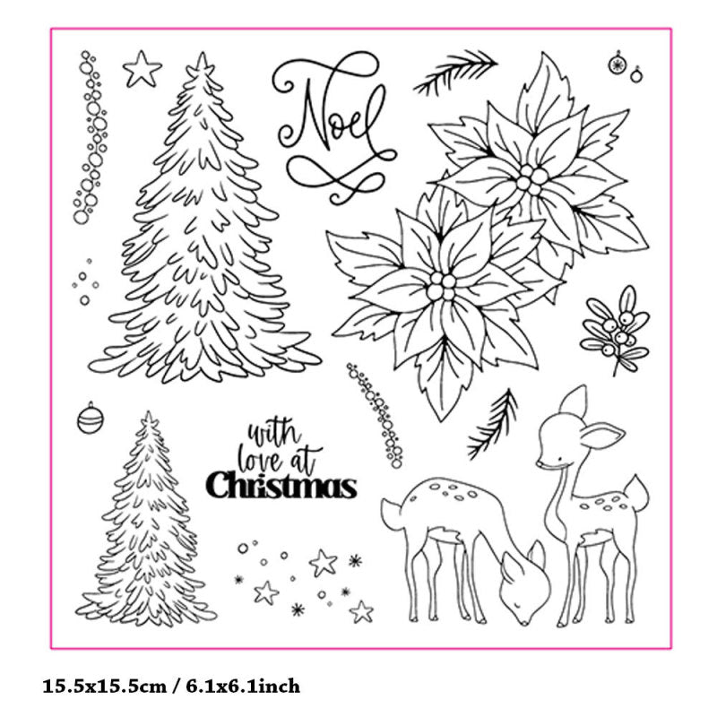 Kokorosa Christmas Tree Clear Stamps