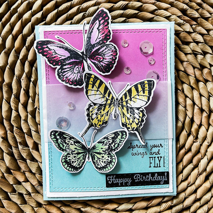 Kokorosa Elegant Butterfly Dies with Stamps Set