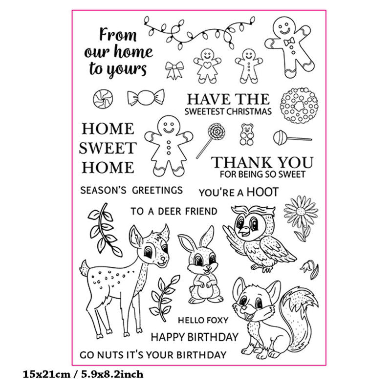 Kokorosa Lovely Animals Clear Stamps